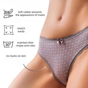 Foreign trade cross-border multi-size women's pure cotton printed triangle panties, nude feel, comfortable and smooth, European and American combo pack