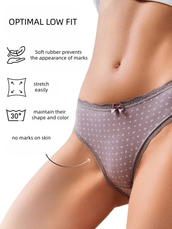 Foreign trade cross-border multi-size women's pure cotton printed triangle panties, nude feel, comfortable and smooth, European and American combo pack
